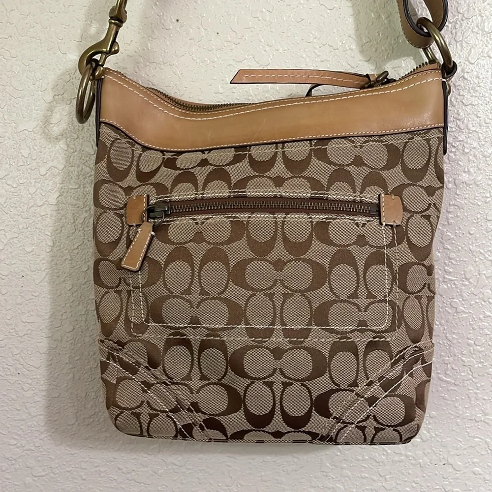 Coach Signature Brown Shoulder Bag